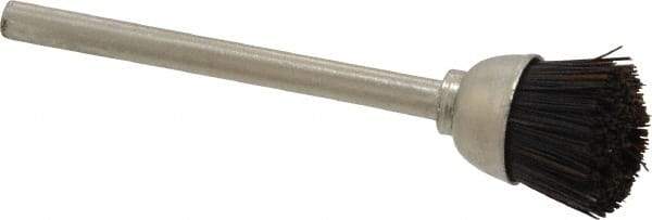 Osborn - 9/16" Diam, 1/8" Shank Straight Wire Cup Brush - 0.012" Filament Diam, 25,000 Max RPM - Caliber Tooling