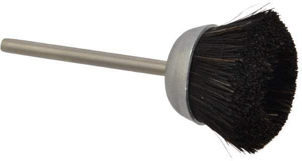Osborn - 1" Diam, 1/8" Shank Straight Wire Cup Brush - 0.012" Filament Diam, 25,000 Max RPM - Caliber Tooling