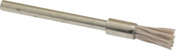 Osborn - 600 Grit, 3/16" Brush Diam, End Brush - Super Fine Grade, 1/8" Diam Shank, 6,000 Max RPM - Caliber Tooling