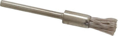 Osborn - 600 Grit, 1/4" Brush Diam, End Brush - Super Fine Grade, 1/8" Diam Shank, 6,000 Max RPM - Caliber Tooling