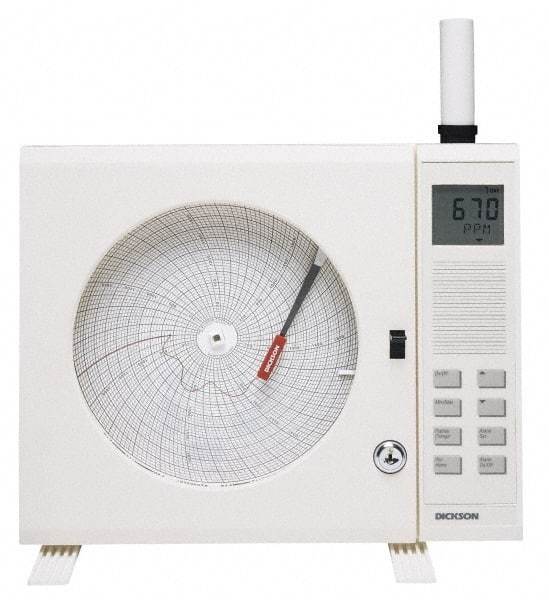 Dickson - 50 to 90°F, 7 Day Recording Time Chart - 8 Inch Diameter, Use with Co2X Recorders - Caliber Tooling