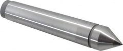 Value Collection - 0.71" Head Diam, Carbide-Tipped Steel Standard Point Solid Dead Center - 2MT Morse Taper, 0.71" Point Diam, 3.94" OAL - Caliber Tooling