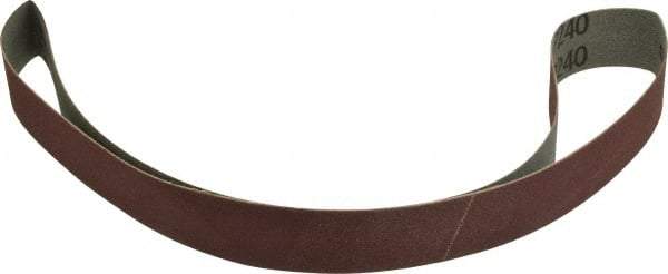 Tru-Maxx - 1" Wide x 30" OAL, 240 Grit, Aluminum Oxide Abrasive Belt - Aluminum Oxide, Very Fine, Coated - Caliber Tooling