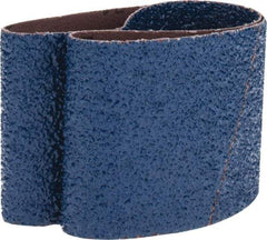 Made in USA - 3" Wide x 21" OAL, 24 Grit, Zirconia Alumina Abrasive Belt - Zirconia Alumina, Very Coarse, Coated, X Weighted Cloth Backing - Caliber Tooling