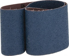 Made in USA - 3" Wide x 24" OAL, 40 Grit, Zirconia Alumina Abrasive Belt - Zirconia Alumina, Coarse, Coated, X Weighted Cloth Backing - Caliber Tooling