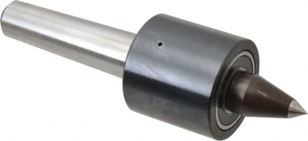 Riten - MT3 Taper Shank, 2" Head Diam 1,830 Lb Capacity Live Center - 2,500 Max RPM, 1-15/16" Head Length, 3/8" Point Diam, 1-1/2" Point Len, 300 Lb Max Workpc, Tracer Point - Caliber Tooling