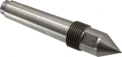 Riten - 1" Head Diam, Steel Standard Point Solid Dead Center - 3MT Morse Taper, 1" Point Diam, 1-5/8" Point Length - Caliber Tooling