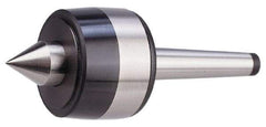 Bison - MT6 Taper Shank, 5.12" Head Diam 7,700 Lb Capacity Live Center - 2,000 Max RPM, 2.48" Point Diam, 2.52" Point Len, 7,700 Lb Max Workpc, 13.13" OAL, 2.52" Long Tip, Standard Point - Caliber Tooling