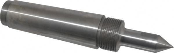 Riten - 7/8" Head Diam, Steel Long Point Solid Dead Center - 5MT Morse Taper, 7/8" Point Diam, 2-1/2" Point Length - Caliber Tooling