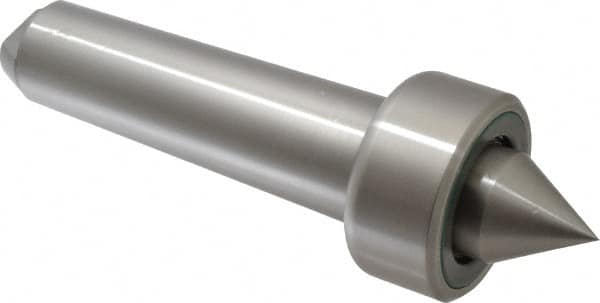 Riten - MT5 Taper Shank, 2-13/16" Head Diam 9,400 Lb Capacity Live Center - 1,000 Max RPM, 1-13/32" Head Length, 1-1/2" Point Diam, 1-1/2" Point Len, 3,800 Lb Max Workpc, Standard Point - Caliber Tooling