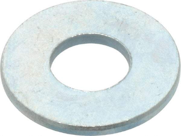 Value Collection - 1/4" Screw, Steel USS Flat Washer - 0.307" ID x 0.749" OD, 0.08" Thick, Zinc-Plated Finish - Caliber Tooling