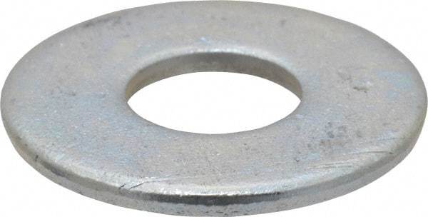 Value Collection - 1/2" Screw, Steel USS Flat Washer - 0.557" ID x 1-1/2" OD, 0.132" Thick, Zinc-Plated Finish - Caliber Tooling