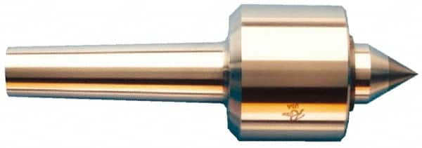 Riten - MT3 Taper Shank, 2-1/8" Head Diam 3,400 Lb Capacity Live Center - 6,000 Max RPM, 2" Head Length, 1" Point Diam, 1-3/8" Point Len, 1,100 Lb Max Workpc, Standard Point - Caliber Tooling