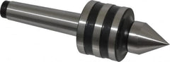 Interstate - MT2 Taper Shank, 1-39/64" Head Diam 756 Lb Capacity Live Center - 1-1/4" Head Length, 15/16" Point Diam, 1-11/32" Point Len, 260 Lb Max Workpc, 5-21/64" OAL, Standard Point - Caliber Tooling