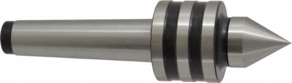 Interstate - MT3 Taper Shank, 1-47/64" Head Diam 858 Lb Capacity Live Center - 1-11/32" Head Length, 1-1/16" Point Diam, 1.4531" Point Len, 650 Lb Max Workpc, 6-1/4" OAL, Standard Point - Caliber Tooling