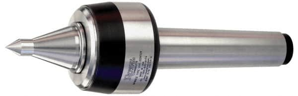 Royal Products - MT6 Taper Shank, 4" Head Diam 8,420 Lb Capacity Live Center - 3,500 Max RPM, 3.15" Head Length, 2" Point Diam, 3" Point Len, 2,420 Lb Max Workpc, 13-29/32" OAL, 3/4" Tip Diam, Long Point - Caliber Tooling