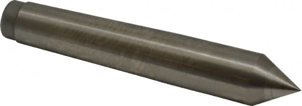 Royal Products - 0.7" Head Diam, High Speed Steel Standard Point Solid Dead Center - 2MT Morse Taper, 0.7" Point Diam, 4-3/16" OAL - Caliber Tooling