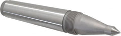 Royal Products - 1.231" Head Diam, Hardened Steel Long Point Solid Dead Center - 4MT Morse Taper, 1/2" Point Diam, 0.81" Point Length, 7-5/16" OAL - Caliber Tooling