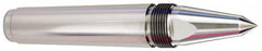 Royal Products - 1.748" Head Diam, Carbide-Tipped Steel Long Point Solid Dead Center - 5MT Morse Taper, 1/2" Point Diam, 8-7/16" OAL - Caliber Tooling