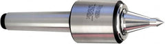 Royal Products - MT2 Taper Shank, 1-3/4" Head Diam 1,735 Lb Capacity Live Center - 6,000 Max RPM, 2.12" Head Length, 7/8" Point Diam, 1-3/4" Point Len, 885 Lb Max Workpc, 6-19/32" OAL, 3/8" Tip Diam, Long Point - Caliber Tooling