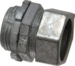 Thomas & Betts - 3/4" Trade, Die Cast Zinc Compression Straight EMT Conduit Connector - Noninsulated - Caliber Tooling