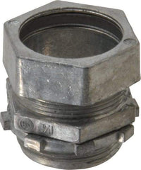 Thomas & Betts - 1-1/4" Trade, Die Cast Zinc Compression Straight EMT Conduit Connector - Noninsulated - Caliber Tooling