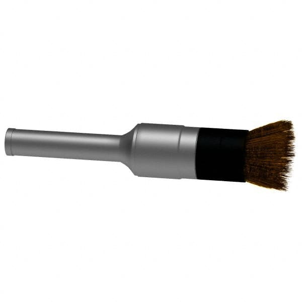 Osborn - 1/2" Brush Diam, Crimped, End Brush - 1/4" Diam Shank, 10,000 Max RPM - Caliber Tooling