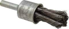 Osborn - 3/4" Brush Diam, Knotted, End Brush - 1/4" Diam Shank, 20,000 Max RPM - Caliber Tooling