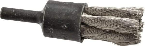 Osborn - 1/2" Brush Diam, Knotted, End Brush - 1/4" Diam Shank, 22,000 Max RPM - Caliber Tooling