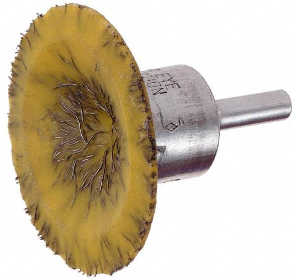 Osborn - 1-3/4" Brush Diam, Encapsulated, Flared End Brush - 1/4" Diam Shank, 25,000 Max RPM - Caliber Tooling