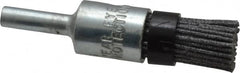 Osborn - 80 Grit, 1/2" Brush Diam, End Brush - Medium Grade, 1/4" Diam Shank, 9,000 Max RPM - Caliber Tooling