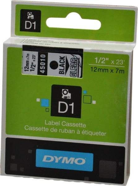 Dymo - 276" Long, Black Label Tape - 23' Long - Caliber Tooling