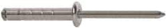 RivetKing - Size 610-612 Dome Head Aluminum Multi Grip Blind Rivet - Steel Mandrel, 1/2" to 0.787" Grip, 3/8" Head Diam, 0.192" to 0.196" Hole Diam, 1.07" Length Under Head, 3/16" Body Diam - Caliber Tooling