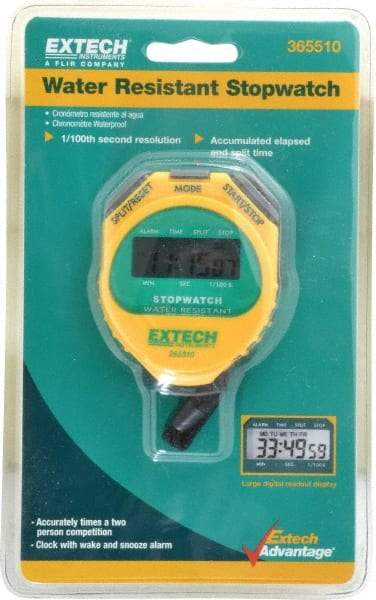 Extech - Stopwatch, Timer and Clock - Yellow - Caliber Tooling