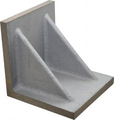 Interstate - 6" Wide x 6" Deep x 6" High Cast Iron Precision-Ground Angle Plate - Standard Plate, Flat Surface, Double Web, Single Plate - Caliber Tooling