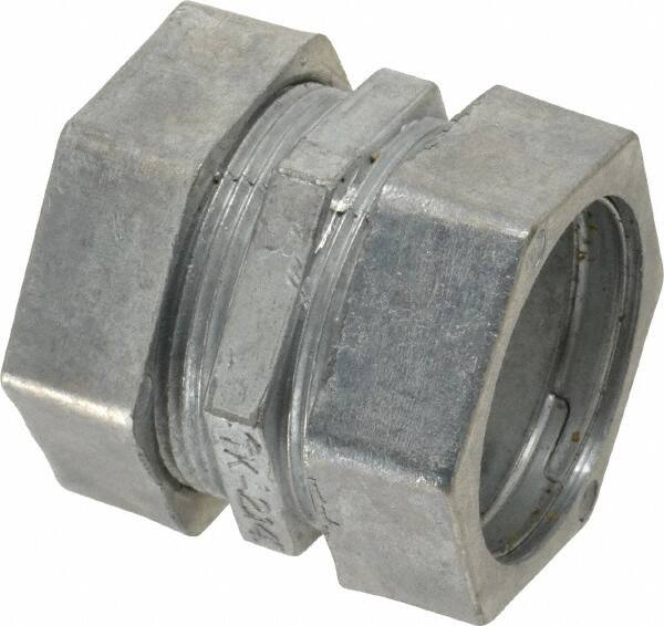 Thomas & Betts - 1-1/4" Trade, Die Cast Zinc Compression EMT Conduit Coupling - Noninsulated - Caliber Tooling