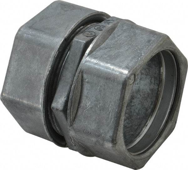 Thomas & Betts - 1-1/2" Trade, Die Cast Zinc Compression EMT Conduit Coupling - Noninsulated - Caliber Tooling