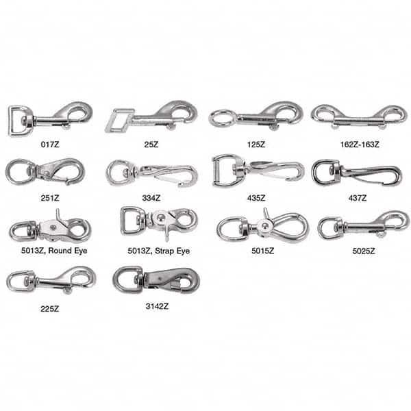 Campbell - Snaps Type: Swiveling, Round Eye Bolt Snap Overall Length (Inch): 3-1/2 - Caliber Tooling