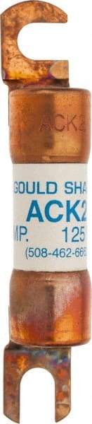 Ferraz Shawmut - 2 Amp Time Delay Round Forklift & Truck Fuse - 125VAC, 125VDC, 3.07" Long x 0.5" Wide, Bussman ACK2, Ferraz Shawmut ACK2 - Caliber Tooling