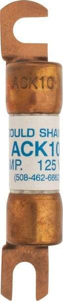 Ferraz Shawmut - 10 Amp Time Delay Round Forklift & Truck Fuse - 125VAC, 125VDC, 3.07" Long x 0.5" Wide, Bussman ACK10, Ferraz Shawmut ACK10 - Caliber Tooling