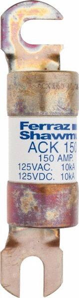 Ferraz Shawmut - 150 Amp Time Delay Round Forklift & Truck Fuse - 125VAC, 125VDC, 4.72" Long x 1" Wide, Bussman ACK150, Ferraz Shawmut ACK150 - Caliber Tooling