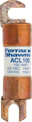 Ferraz Shawmut - 100 Amp General Purpose Round Forklift & Truck Fuse - 125VAC, 125VDC, 3.49" Long x 0.75" Wide, Bussman ACL100, Ferraz Shawmut ACL100 - Caliber Tooling