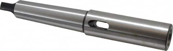 Interstate - MT3 Inside Morse Taper, MT4 Outside Morse Taper, Extension Morse Taper to Morse Taper - 9-1/2" OAL, Medium Carbon Steel, Soft with Hardened Tang - Exact Industrial Supply