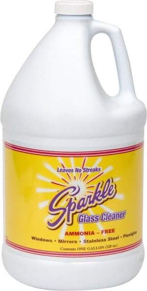 Made in USA - 1 Gal Bottle Unscented Glass Cleaner - Use on Glass Surfaces, Plexiglass - Caliber Tooling