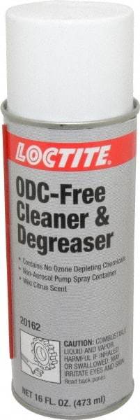 Loctite - 16 oz Can Cleaner/Degreaser - Liquid, Hydrocarbon-Based, Unscented - Caliber Tooling