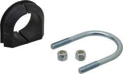 ZSI - 1-1/2" Pipe, Steel U Bolt Clamp with Cushion - Electro Galvanized, 3/4" Panel Thickness - Caliber Tooling