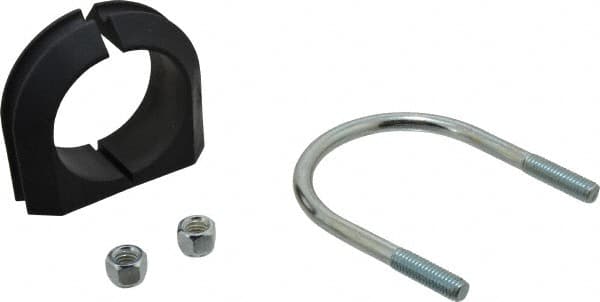 ZSI - 2" Pipe, Steel U Bolt Clamp with Cushion - Electro Galvanized, 3/4" Panel Thickness - Caliber Tooling