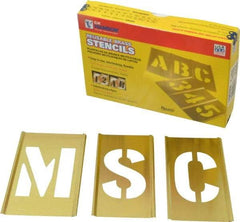 C.H. Hanson - 33 Piece, 3 Inch Character Size, Brass Stencil - Contains Letter Set - Caliber Tooling