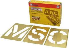 C.H. Hanson - 33 Piece, 6 Inch Character Size, Brass Stencil - Contains Letter Set - Caliber Tooling