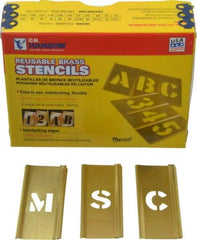 C.H. Hanson - 45 Piece, 1/2 Inch Character Size, Brass Stencil - Caliber Tooling